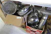 2 boxes pots and pans and miscellaneous