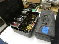 Toolbox with contents and empty plastic toolbox