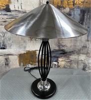 11 - TABLE LAMP W/ METAL SHADE