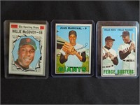 3 - S. F. GIANTS CARDS: MAYS, MCCOVEY, MARICAL