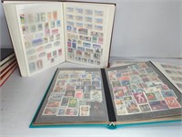 (7) STAMP BOOKS WITH WORLD STAMPS