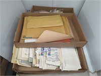 OLD POST CARDS, STAMPS, LETTERS, AND STAMP BOOKS