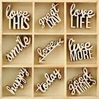 Mixed Lot of Wooden Words