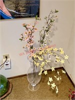 Large Glass Vase with Faux Flowers (1st floor