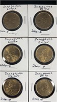 (6) Sacagawea Dollars