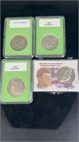 (4) 40% Silver Kennedy Half Dollar Coins