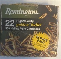 Remington 22 550 Hollow Cartridges Golden Bullet