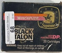 Winchester black Talon 9mm Luger 20 rounds