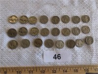 (24) Buffalo Nickels