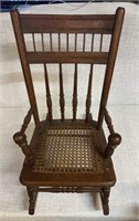 Child’s Wood Rocking Chair w/Cane Seat