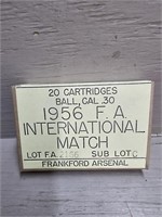 1956 Frankford Arsenal 30-06 Match Ammo 20
