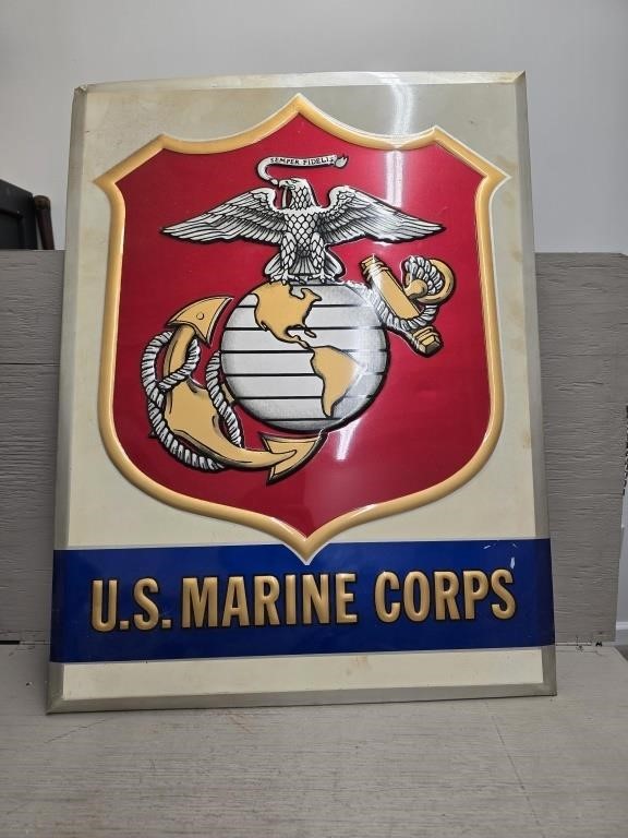 U.S. Marine Corp Meatl Sign 21.5" x 28.5"