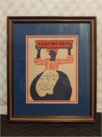 Framed 1928 Short'nin' Bread Sheet Music Cover