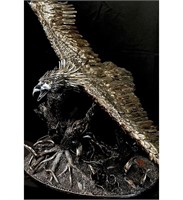 "Intensity" Eagle Sculpture By Jean Claude Vanderf