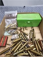 Tray of Brass And Some Ammo