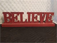 Light up sign / art "Believe"