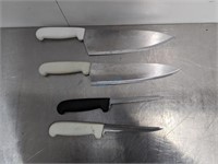 CHEF KNIFE - WHITE(3), BLK(1) HANDLES