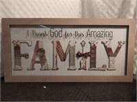 "Family" Shadow box sign / wall decor