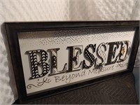 "Blessed" Shadow box sign / wall decor
