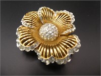 D` Orland Rhinestone 1.75" Brooch