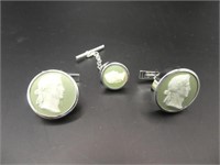 Wedgewood Sterling Silver Green Jasper Ware,