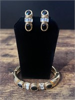 Costume jewelry set with bracelet & earrings