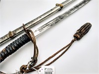 19th Century American Iron & Brass Military Sword