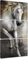 3Pc Horse Canvas Wall Art