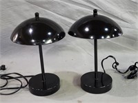Black Dome Top Table Lamps (2)