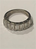 Sterling Silver 925 Ring Size 7.5 #19