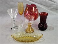 VTG Cranberry Snifter & Glassware