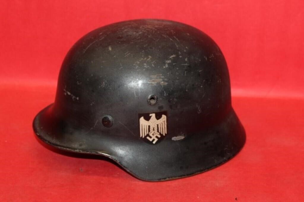 WWII German Army Helmet M-42 or M-40? w/ 2 decals