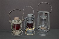 New York Central Lantern w/ red globe and