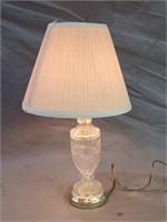 VTG Etched Glass Table Lamp