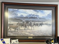 "New Calves and Old Friends" Print by Larry Zabel