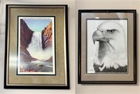 Lower Falls Print & Eagle Artwork