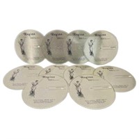 10 Regina Music Box Discs, 15 1/2 in