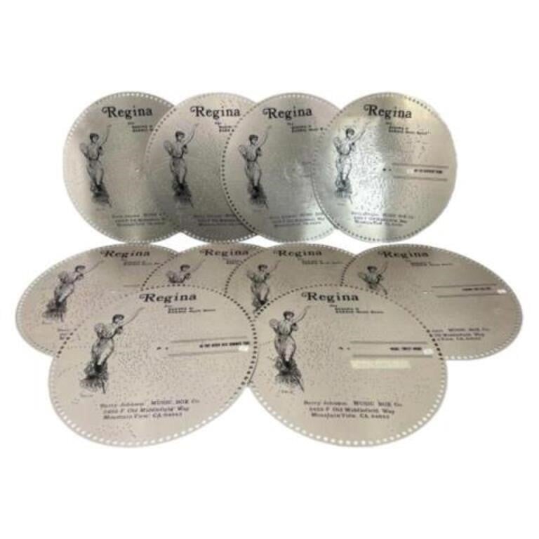 10 Regina Music Box Discs, 15 1/2 in