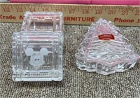 Walt Disney glass cases & Gorham lead crystal (w.