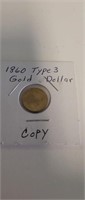 1860 Gold coin