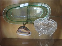 Glass bowl plate and shell