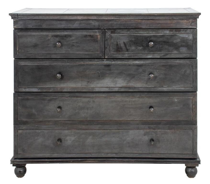 Industrial Oiled Metal Sheet Covered Dresser