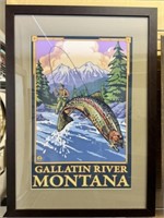 Gallatin River Montana Framed Print