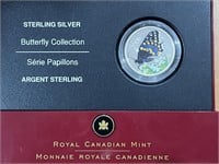2006 Cdn $.50 Silver Butterfly Coin