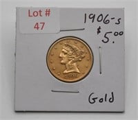 1906-S Liberty Head $5 Gold Coin