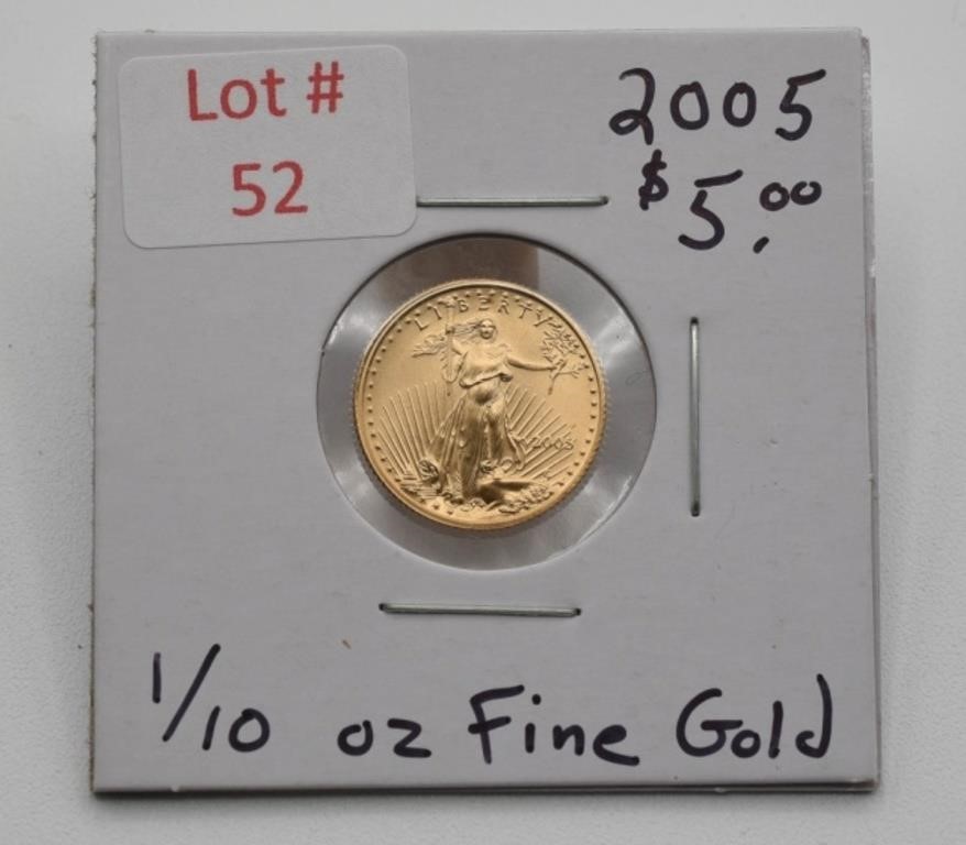 2005 $5 Gold Coin (1/10oz of fine gold)