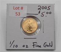 2005 $5 Gold Coin (1/10oz of fine gold)