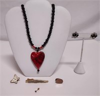 Necklace, Earrings, Tie Clips & More