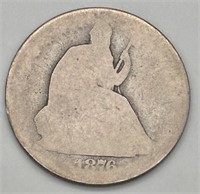 1876 Carson City Seated Liberty Silver Half Dollar
