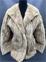 Bill Robinson Short Fur Coat w/ Leather Trim